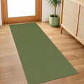 IOHOUZE Washable Runner Rug 2x5 Non Slip Runners for Hallways Entryway Runner Indoor, Kitchen Throw Rug Woven Cotton Floor Carpet for Hall Entrance Bedroom, Olive Green/Earthy Green