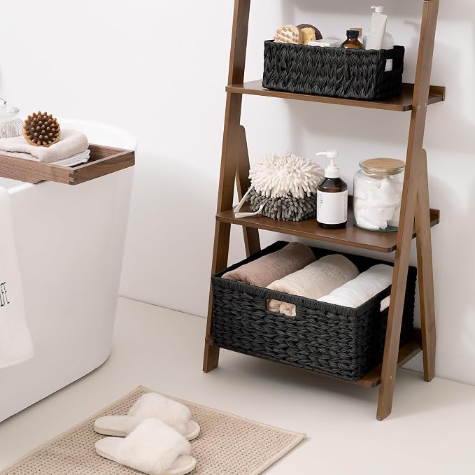 GRANNY SAYS Storage Basket for Organizing, Wicker Storage Basket for Shelf, Large Wicker Basket for Organization, Decorative Basket for Living Room and Entryway, 1-Pack