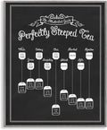 'Perfectly Steeped Tea Chalkboard Sign'| Framed Giclee Art | Stupell Industries | Gray, 16 x 20 Inches, Easy to Hang and Sturdy, Made in USA, by Lettered and Lined