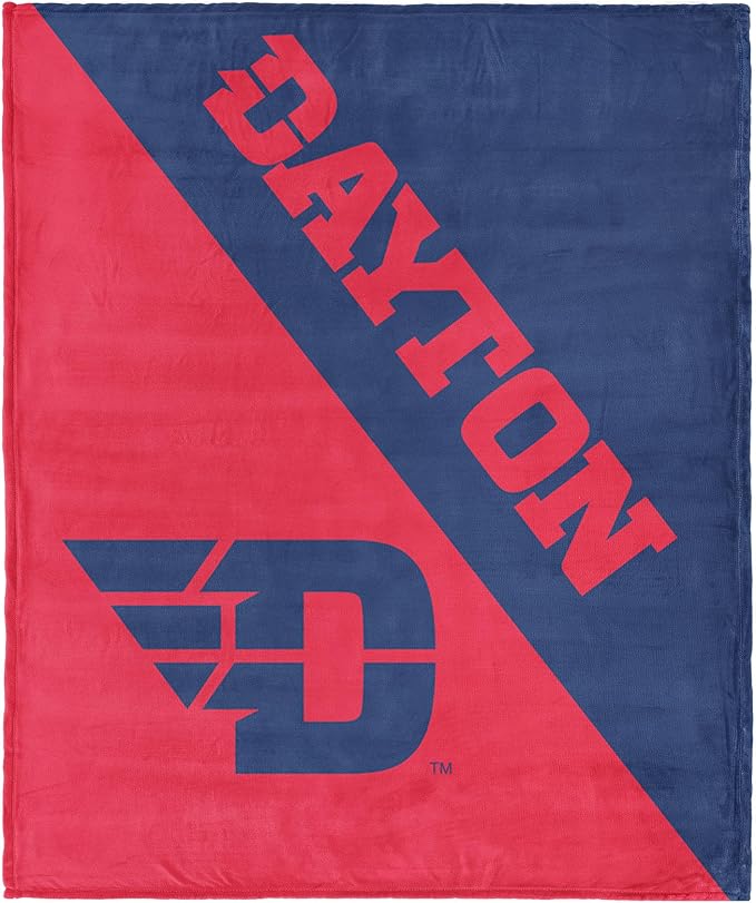 Northwest NCAA Silk Touch Throw Blanket, Ultra Soft Plush Polyester, Lightweight Warm Decorative Fan Gift, 46 x 60 in