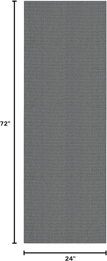 IOHOUZE Washable Runner Rug 2x6 Non Slip Runners for Hallways Entryway Runner Indoor, Kitchen Rugs Woven Cotton Floor Carpet for Kitchen Hall Entrance Bedroom, Dark Grey