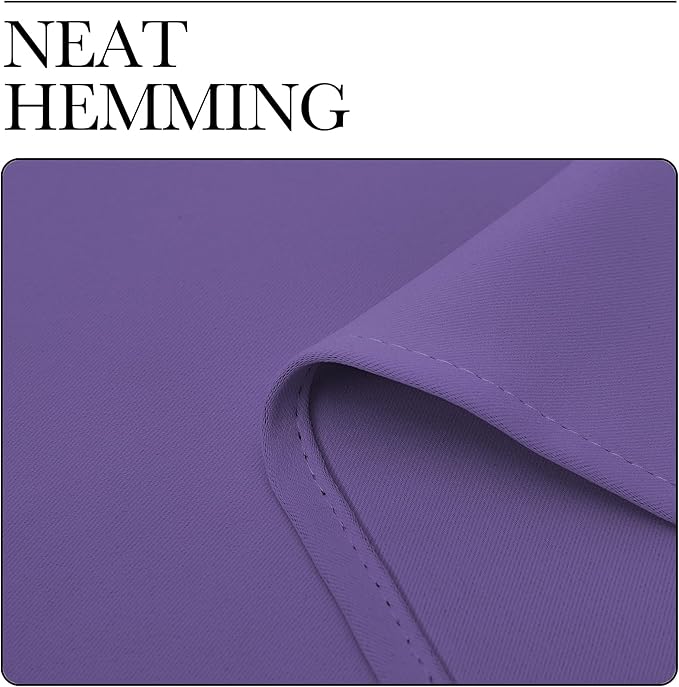 NICETOWN Kitchen Curtains, Short Blackout Drapes, Lilac Purple, 42" Wide by 54" Long, 2 PCs, Thermal Insulated Blackout Curtain Panels for Kids Room, Play Room