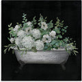 Stupell Industries Vintage Clawed Bathtub Botanical White Flower Bouquet,Design by Nan, 17 x 17, Gallery Wrapped Canvas | Stupell Industries · By Nan · Ready to hang · Bathroom and laundry room accent · Made in USA
