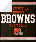 FOCO Cleveland Browns NFL Team Property Of Sherpa Fleece Blanket