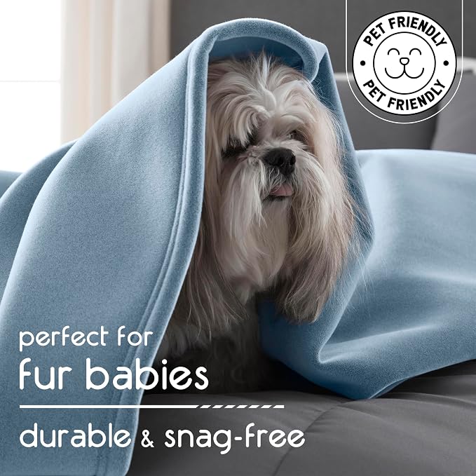 Vellux Original Blanket, Queen Size, 90x90, Blue | Soft Nylon Insulated, Lightweight, Machine Washable, All Season, Pet Friendly, Wont Pill or Lint