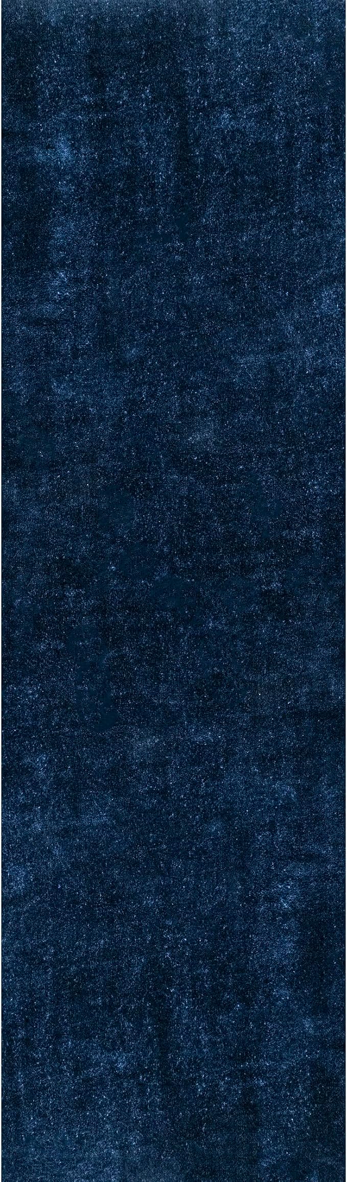 nuLOOM Loni Navy Solid Washable Runner Rug, 2' x 6'