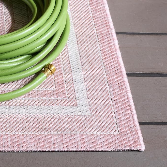 SAFAVIEH Courtyard Accent Rug 2'0"x3', Ivory & Pink CY8475-56212