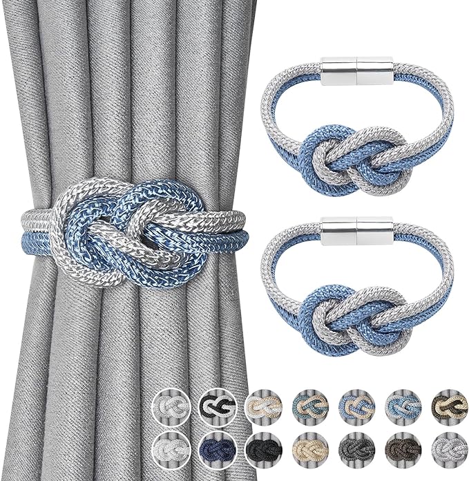 NICEEC 2 Pack Mini Magnetic Curtain Tiebacks Nordic Simple Style Drape Tie by NICEEC