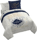 Harry Potter Queen Comforter Set 7 Piece Soft Fantasy Bedding, Beige | Hogwarts, Bed in a Bag, Comforter Sheets Shams Pillowcases, Official Product, Soft Microfiber, Machine Washable, Gift