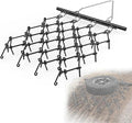 AUTOSAVER88 4'x 4' Heavy Duty Drag Harrow,1/2in Tines,Chain Drag Harrow Compatible with Tractors ATV UTV Lawn Tractor, Black