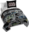 Star Wars Queen Comforter Set 7 Piece Soft Bedding for Boys, Multi | Darth Vader Yoda, Bed in a Bag, Comforter Sheets Shams Pillowcases, Soft Microfiber, Machine Washable, Boys Gift