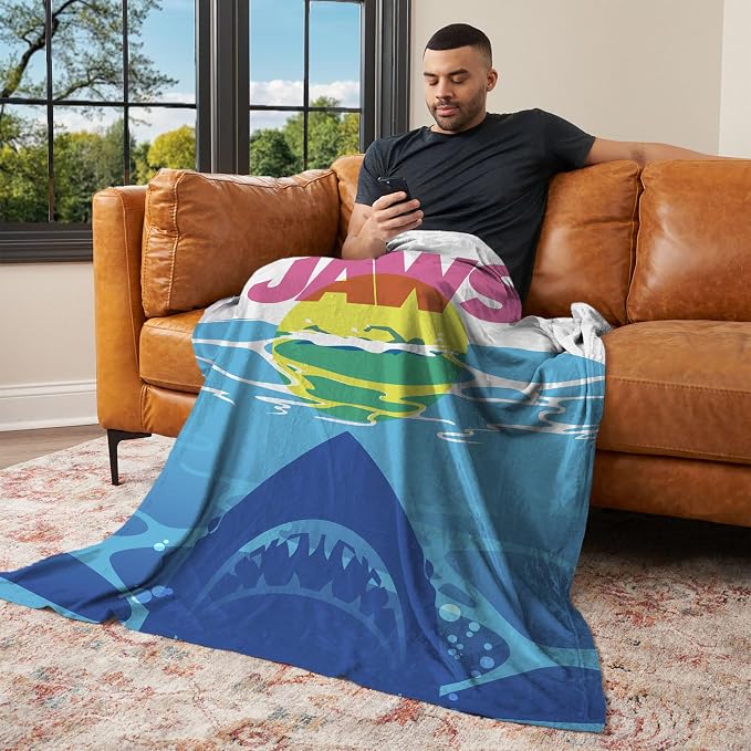 Northwest Jaws CMYK Poster Silk Touch Throw Blanket 60x80 inches