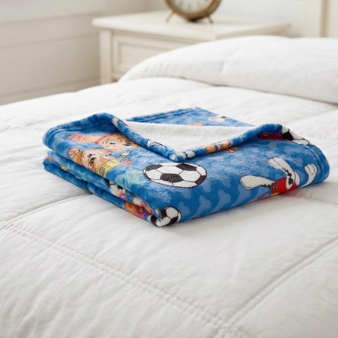 Paw Patrol Kids Sports Soccer Throw, 46 in x 60 in, Soft Plush Blanket for Couch, Bed, or Sporting Events, 2026 World Tournament (Officially Licensed Product) by Franco