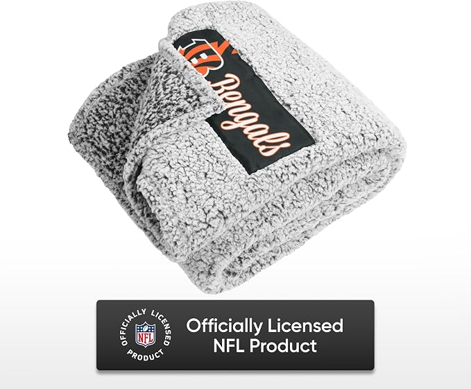 FOCO NFL Team Color Big Logo Cloud Sherpa Blanket 60" x 70"