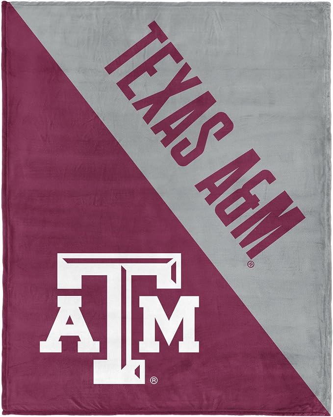 Northwest NCAA Silk Touch Throw Blanket, Ultra Soft Plush Polyester, Lightweight Warm Decorative Fan Gift, 46 x 60 in