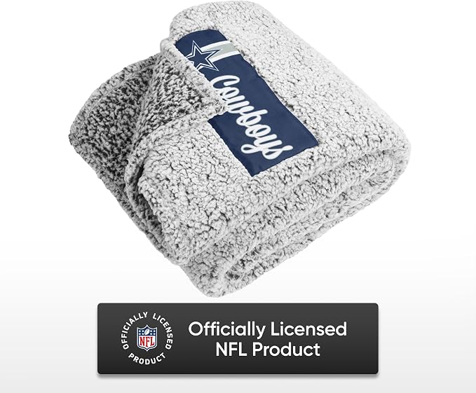 FOCO NFL Team Color Big Logo Cloud Sherpa Blanket 60" x 70"