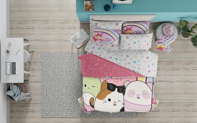 Franco Squishmallows Bedding Super Soft Plush Throw Blanket, 62 in x 90 in, Twin