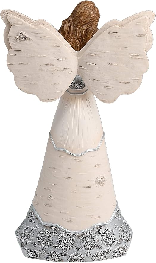 Pavilion - Elements Grandmother Angel Figurine - 8-Inch, Holding Heart, Inscription a Grandmother's Love Warms The Heart