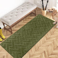 PURRUGS Dirt Trapping Door Mat 24" x 59", Non-Slip Machine Washable Entry Rug, Dog Doormat, Indoor Front Door Mat, Super Absorbent Entryway Rug for Muddy Shoes & Paws, Sage Green