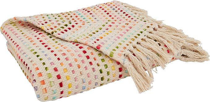SARO LIFESTYLE Confetti Design Throw Blanket, Multi, 50"x60"