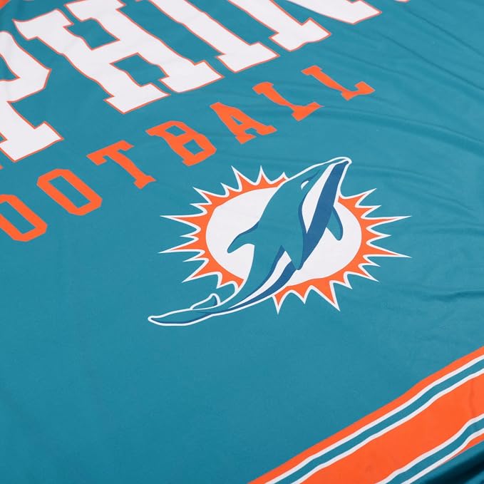 FOCO Miami Dolphins NFL Team Property Of Sherpa Fleece Blanket