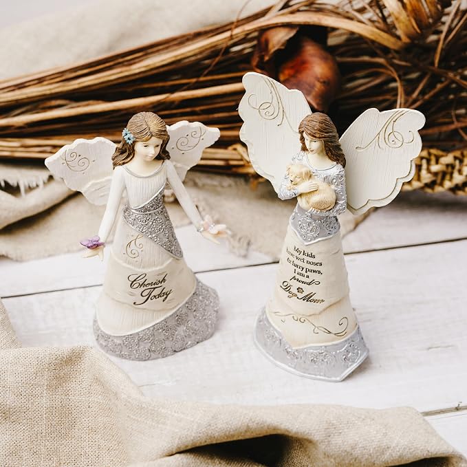 Pavilion Gift Company - My Kids Have Wet Noses & Furry Paws - Dog Mom - 6 Inch Collectible Angel Figurine