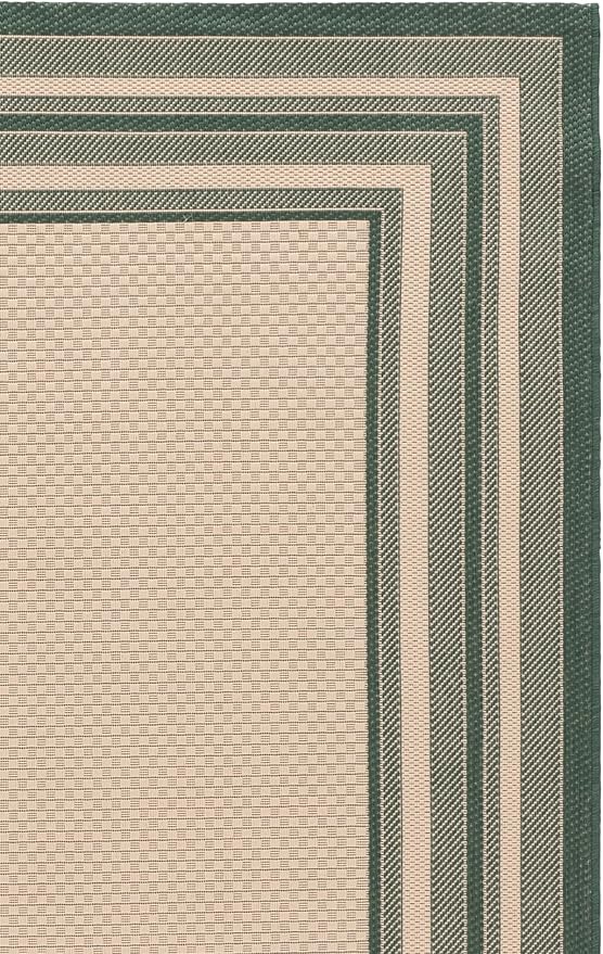 SAFAVIEH Courtyard Area Rug 8x10, Large Beige & Dark Green CY8475-32212