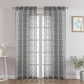 Chyhomenyc Charcoal Grey Sheer Curtains 72 Inches Long 2 Panels Set, Light by Chyhomenyc