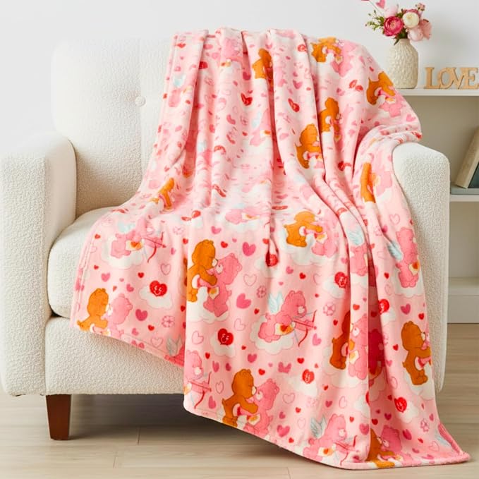 Care Bears Nostalgic Classic Bedding Super Soft Plush Cozy Throw, 60 in x 70 in, (Officially Licensed Product) by Franco Collectibles