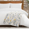 Lucky Brand Wildflower Yellow Floral 50"x70" Cozy Plush Blanket - Premium Microfiber Throw for Luxurious Comfort and Style