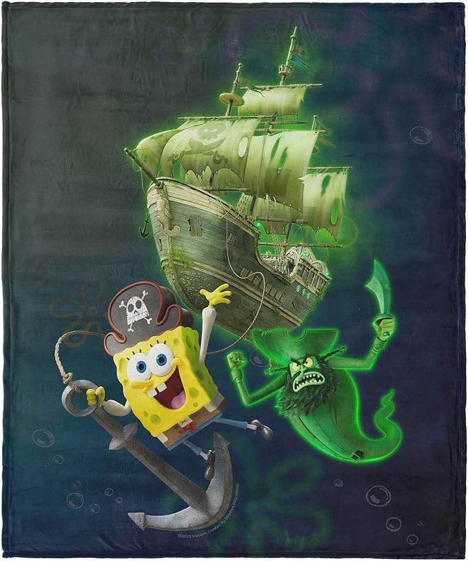 Spongebob Squarepants Search for Squarepants Silk Touch Throw Blanket, Soft Plush Bed & Couch Cover, 50 x 60 Inches