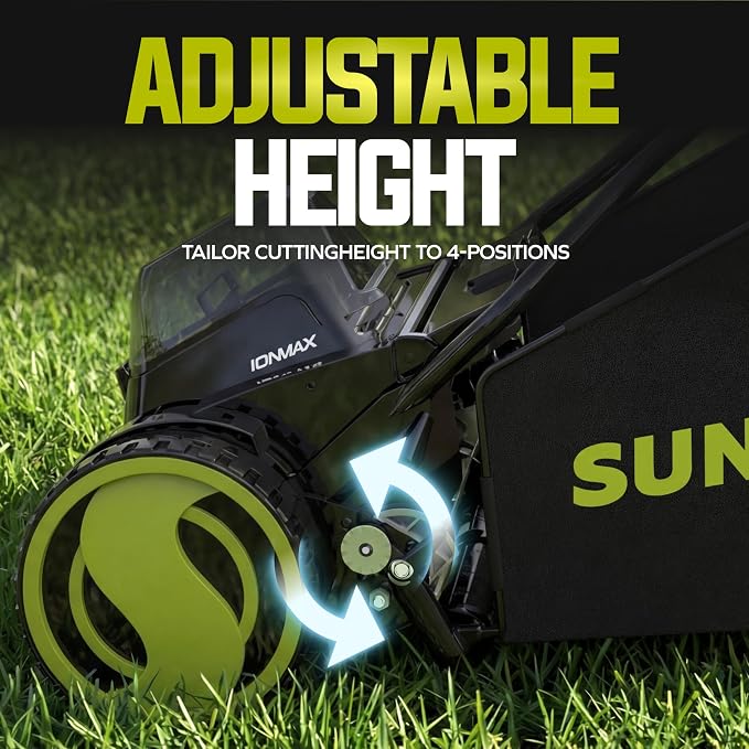 Sun Joe 24V-CRLM15 24V Cordless IONMAX Push-Reel Mower with 360W Motor, 15-Inch 5-Blade RAZOREEL System, and 11.9-Gallon Collection Bag | 15-Inch Cutting Width, 360W Motor - Heavy-Duty Yard Trimmer for Gardening Care and Maintenance, IONMAX