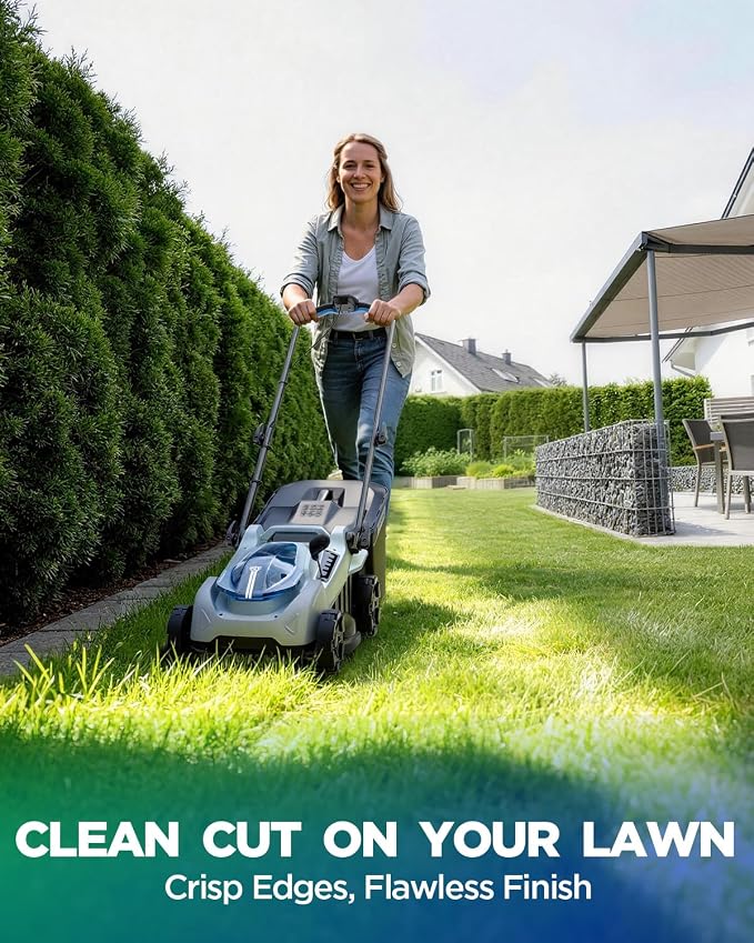 16-Inch 40V Max Brushless Cordless Electric Push Lawn Mower | Includes 40V Max 4.0Ah battery and charger, 148Wh Total Energy for Fewer Charging Interruptions during Routine Yard Care