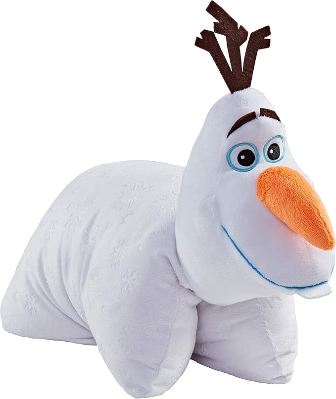 Pillow Pets Disney Frozen Olaf, 16" Plush Toy | Soft Plush Pillow Companion, Unfastens into a Cozy Pillow at Night, Machine Washable, BPA and Phthalates Free