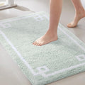 Madison Park Evan 100% Cotton Bath Rug Plush Absorbent, 20" x 30", Seafoam | Non-slip Backing, OEKO TEX, Luxurious Tufted Plush Bath Mat for Bathroom, Quick Dry, Spa Design Decorative for Shower Room