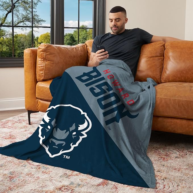 Northwest NCAA Silk Touch Throw Blanket, Ultra Soft Plush Polyester, Lightweight Warm Decorative Fan Gift, 46 x 60 in