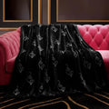 Baby Phat Oversized Plush Throw Blanket 60" x 70", Skinny Cat Black