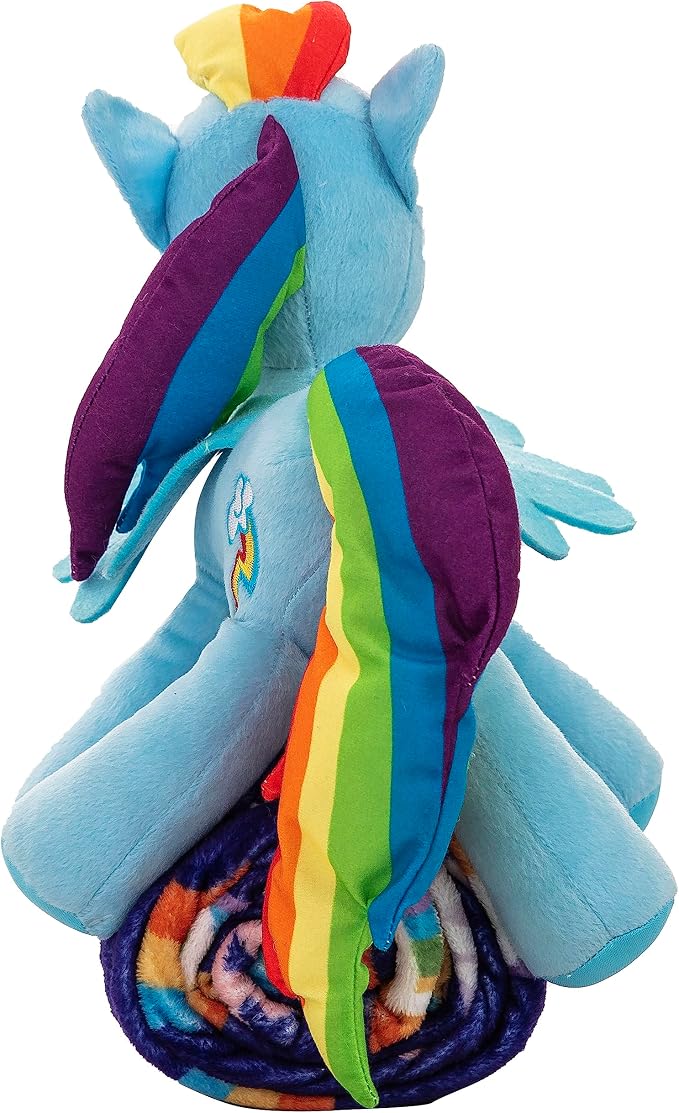 Northwest Character Hugger Pillow & Silk Touch Throw Blanket Set, 40" x 50", My Little Pony - Cute Rainbow Dash