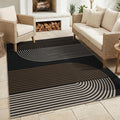 GarveeHome Modern Rainbow Easy Jute 4x6 Area Rug, Indoor Outdoor Reversible Low Pile, Non-Slip & Washable Carpet for Living Room, Bedroom, Kitchen, Sunroom