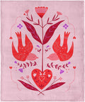 NORTHWEST Valentine's Day, Flying Birds, Silk Touch Throw Blanket 50 x 60 Inches