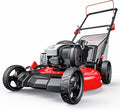 PowerSmart 21" 3-in-1 Gas Push Lawn Mower with 140cc Briggs&Stratton 4-Stroke Engine - Wide Cutting Deck, 6 Height Adjustments, Mulching Capability