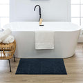 Mohawk Home Sanctuary Casual Solid Navy Blue 1' 8" X 2' 10" Bath Mat Perfect for Bathroom