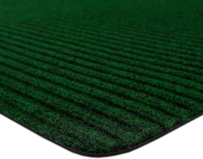 Mohawk Home Utility Floor Mat Solid Dark Forest Green (1'6" x 2'6" (2 Pack)) Perfect for Garage, Entryway, Porch, and Laundry Room