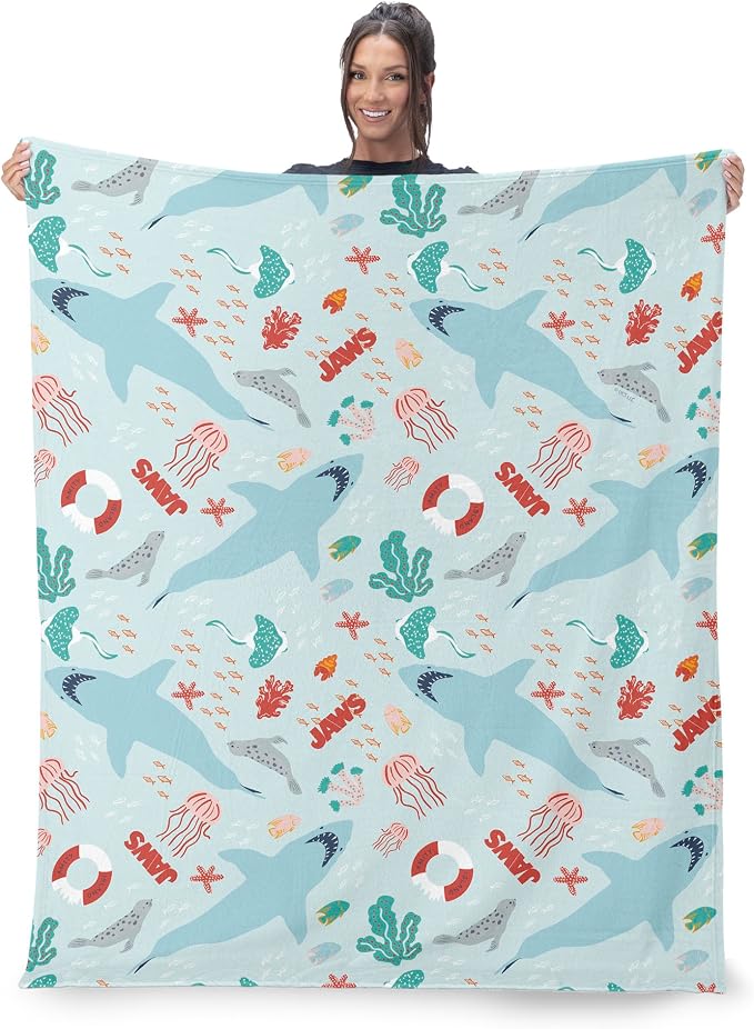 Northwest Jaws Coastal Sharks Silk Touch Throw Blanket 40x50 inches