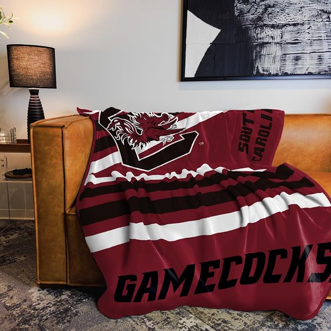 Logo Brands NCAA Raschel Throw Blanket – 50 x 60 Soft Fleece Blanket, Officially Licensed Collegiate Design, Cozy Throw for Tailgating, Game Day, & Home Décor