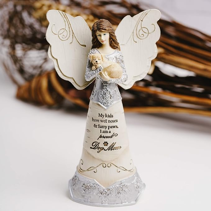 Pavilion Gift Company - My Kids Have Wet Noses & Furry Paws - Dog Mom - 6 Inch Collectible Angel Figurine