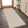 IOHOUZE Washable Runner Rug 2x5 Non Slip Runners for Hallways Entryway Runner Indoor, Kitchen Throw Rug Woven Cotton Floor Carpet for Hall Entrance Bedroom, Cream/Beige