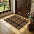 2x3 Entryway Door Mat Indoor Outdoor– Washable Non Slip Small Rug for Front Door, Back Door, Kitchen Sink, Mudroom, Garage Entry, Low Profile Easy Clean Farmhouse Cottage Plaid Floor Mat