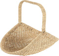 Household Essentials Woven Seagrass Flower Basket with Detachable Handle