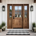 joybest Buffalo Plaid Doormats Rug 27.5 x 43 Inches Black and White Checkered Rug Cotton Hand-Woven Front Doormat Outdoor or Indoor Rugs for Front Porch, Farmhouse, Entryway